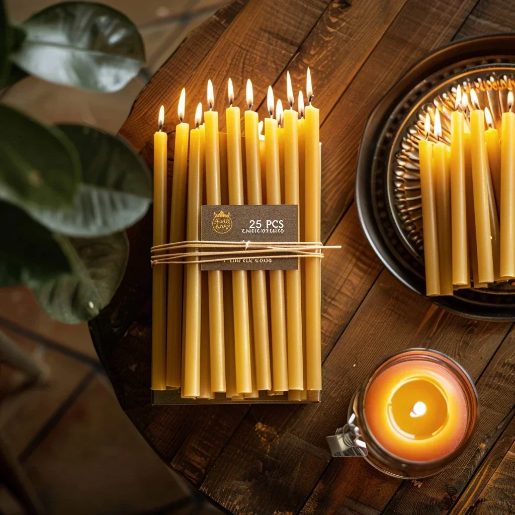 Beeswax Taper Candle - Bougie HanuPatrick ah en Cire d'Abeille