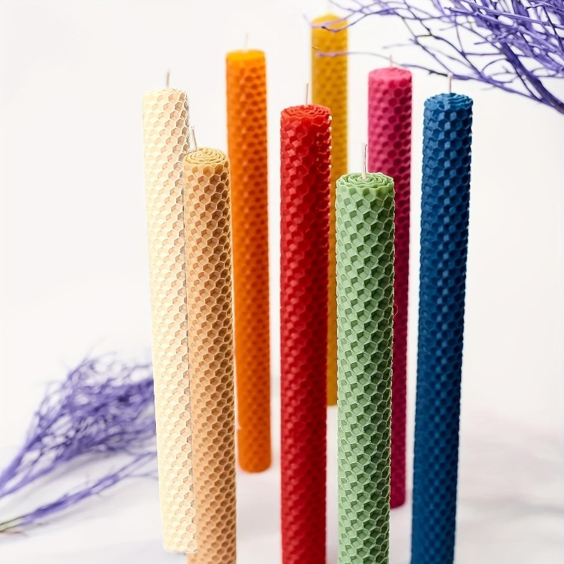 Beeswax Taper Candle - Bougies fines coniques en cire d'abeille
