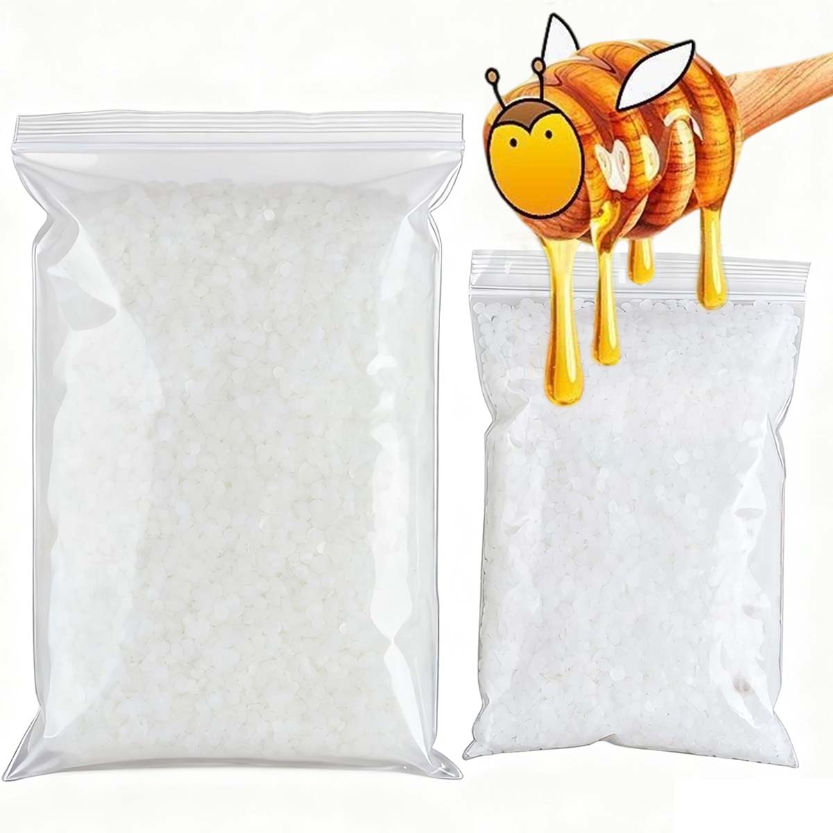 Cire d'abeille blanche 200g-10 - Beeswax Taper Candle avis et prix