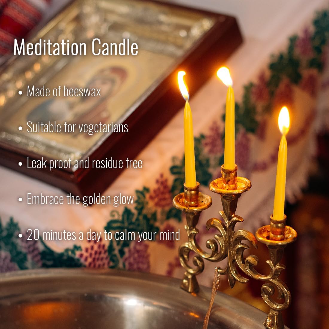 Mini bougies coniques en cire  - Beeswax Taper Candle avis et prix